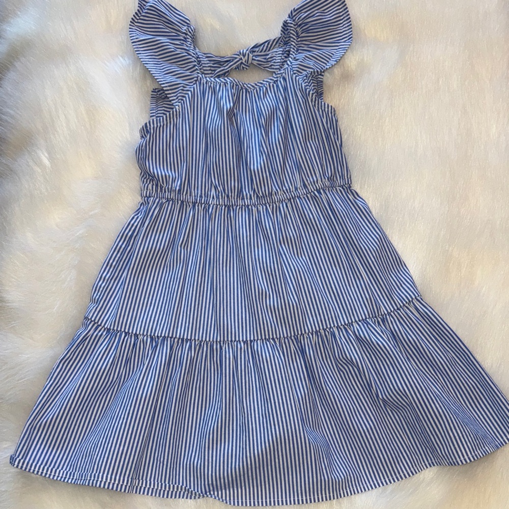 Crewcuts Navy and White Striped Kids Dress size 6